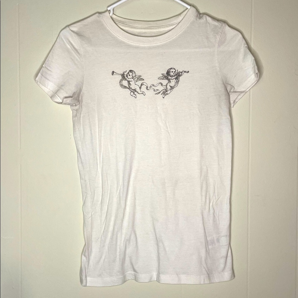 AEROPOSTALE WHITE ANGEL GRAPHIC TEE